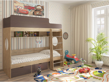 Двухъярусная кровать для детей Милана-2, спальные места 190х80 см
